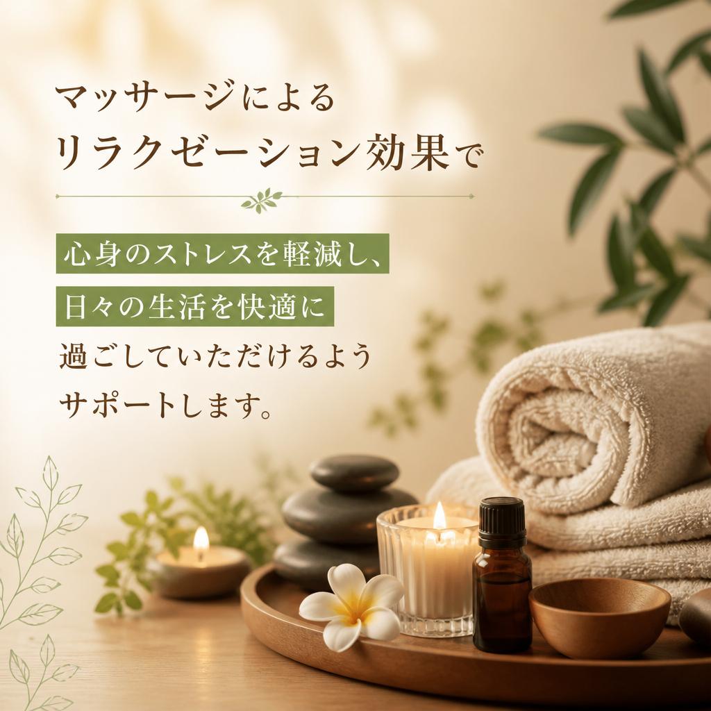 リラクゼーションで心と体の健康をサポート