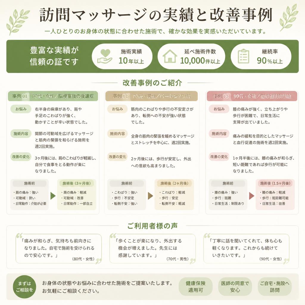 神経痛緩和のための施術実績