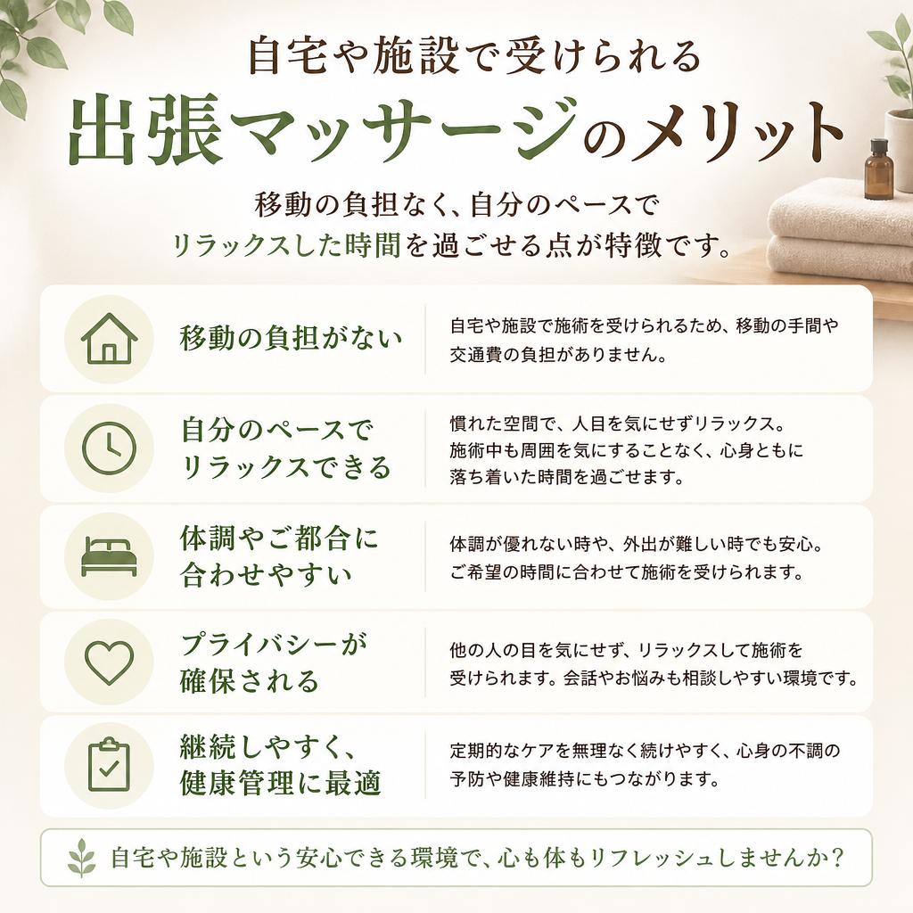2. 出張マッサージとは？