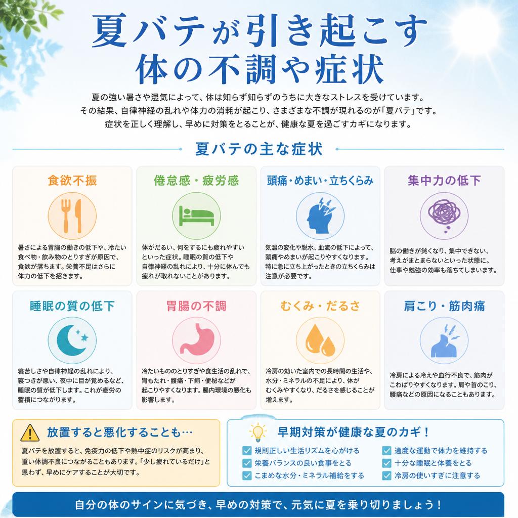 夏バテの症状とは？